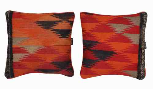 Handwoven Flame Kilim Cushion