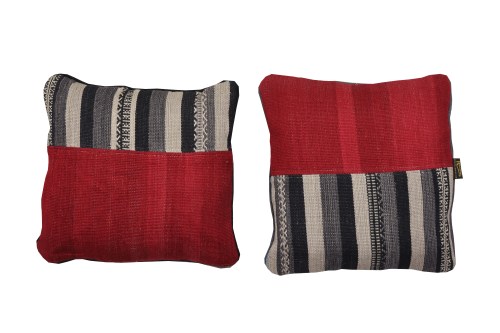 Handwoven Red Kilim Cushion
