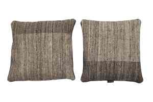 MG-109-45x45 Housse de coussin en kilim gris tissé à la main
