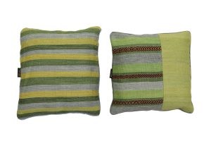 Handwoven Green Cushion Cover