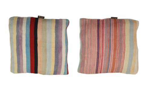 Pastel Striped Kilim Cushion