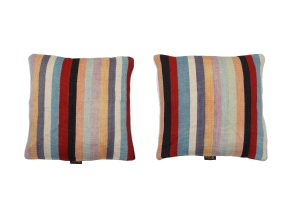 Handwoven Striped Kilim Cushion
