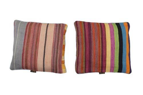 Striped Multicolor Kilim Cushion