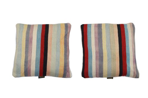 MG-95-45x45 Pastel Striped Kilim Cushion Cover