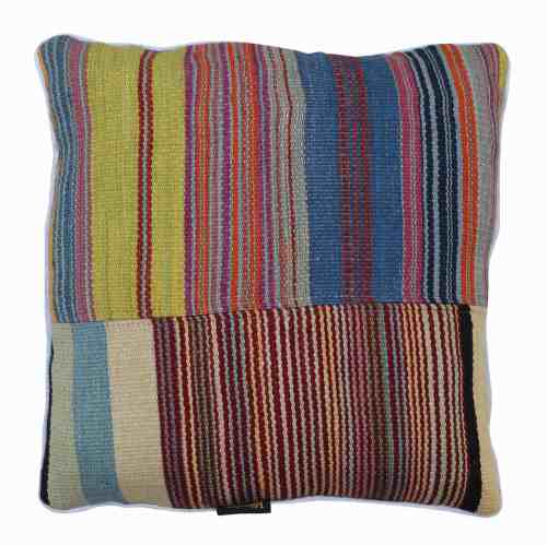 MG-22-45x45 Coussin en Kilim Multicolore Tissé à la Main