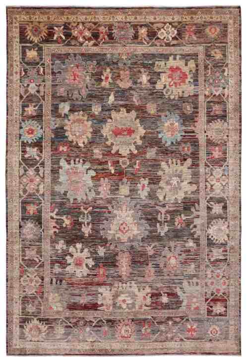 Afghan ull Art Deco matta | Geometrisk matta