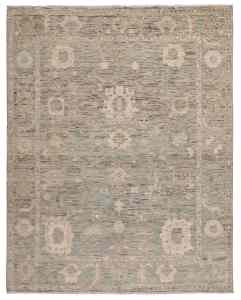Zachte Art deco handgeknopte tapijt