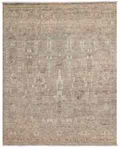 Alfombra tejida a mano Art Deco suave