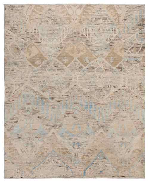16192-295x243cm Alfombra moderna Art Deco de lana hecha a mano