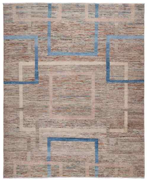 Tapis Noué à Main Art Déco Moderne