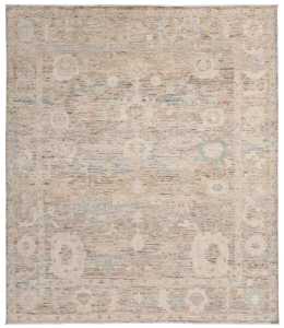 16942-293x250cm Magnifique Tapis Art Déco Noué à la Main