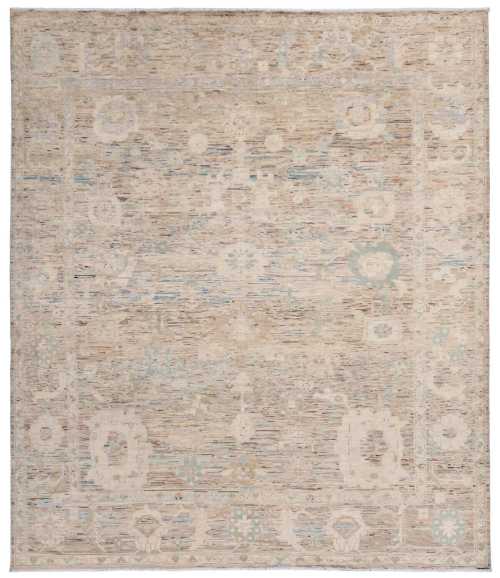 Magnifique Tapis Art Déco Noué à la Main