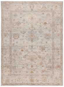 18154-339x250cm1 Elegant Håndknotted Afghan Art Deco Uldtæppe