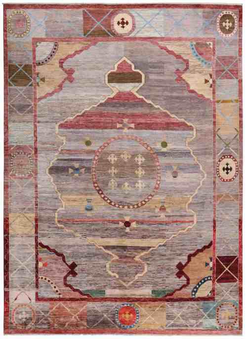 18240-352x257cm Authentic Medallion Handmade Art Deco | Tapis de luxe