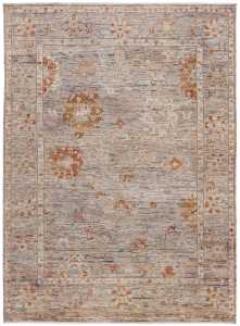 18458-345x253cm Eleganter handgeknüpfter afghanischer Art Deco Wollteppich