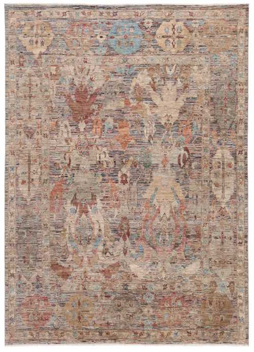 Contemporary Afgan Art Deco Handmade Area Rug