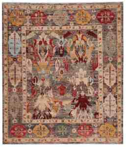 19621-298x250cm Exceptionell handgjord Art Deco matta