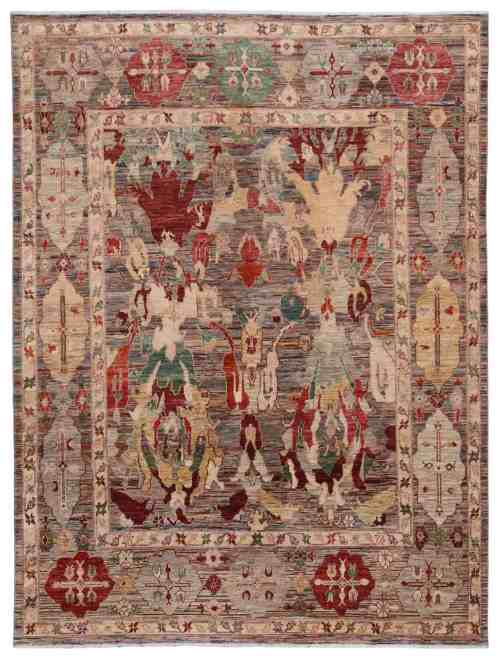 Tapis élégant Afghan Art Déco fait à la main