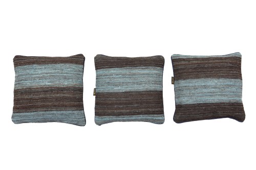 Funda de Almohada de Kilim Afghana a Rayas