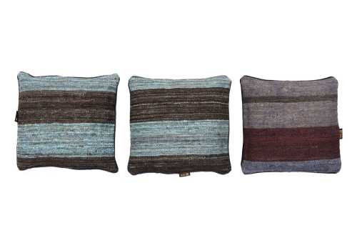MG-210-45x45 Housse de coussin en Kelim tissée à la main | Laine d'Afghanistan