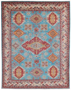Handgeknüpfter afghanischer Super Kazak zeitloser Teppich
