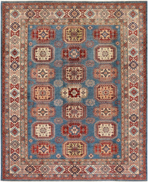 Tapis en laine Super Kazak Afghan noué à la main