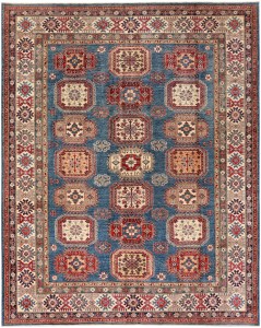 Handgemachter afghanischer Super Kazak Naturteppich