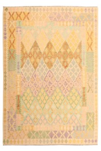 19607-294x203cm Afghan Oriental wool carpet Handmade Kelim Rug