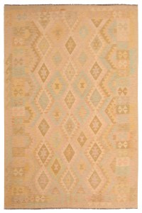 Handgewebter traditioneller tribal geometrischer Flachwebteppich