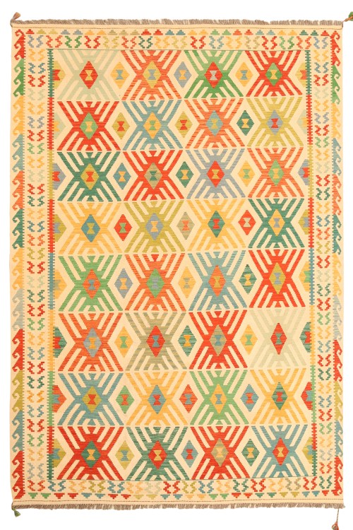 Afghan Oriental wool carpet Handmade Kelim Rug