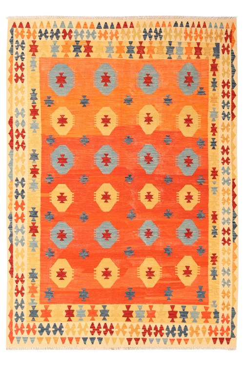 2135-288x201cm Afghaanse Oosterse wollen tapijt Handmade Kelim Tapijt