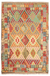 Handmade Traditional Tribal Geometric Flatweave Rug