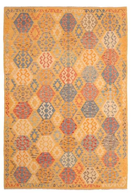 Traditionele Unieke Handgemaakte Ghazni Wol Kilim Vloerkleed