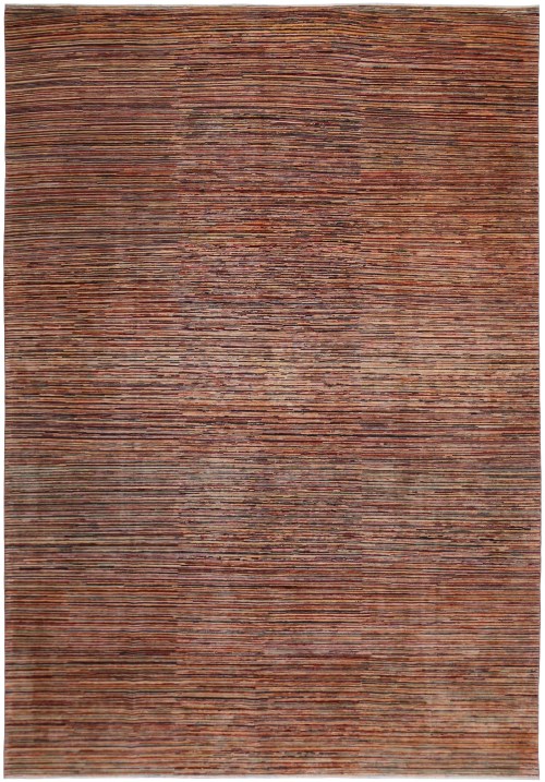 236-451x318cm Handmade Afghan Stripe Art Deco Rug