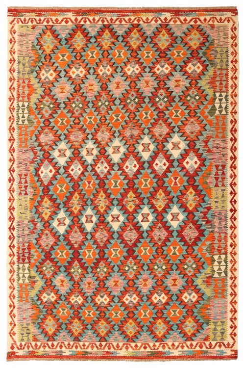 Afghan Oriental wool carpet Handmade Kelim Rug