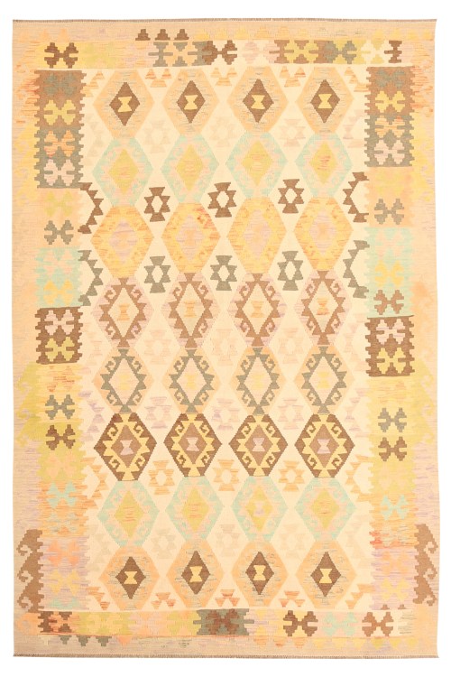 Traditionele Unieke Handgemaakte Ghazni Wol Kilim Tapijt