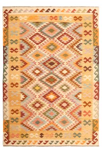 Håndlavet Traditionel Tribal Geometrisk Fladvævning Tæppe