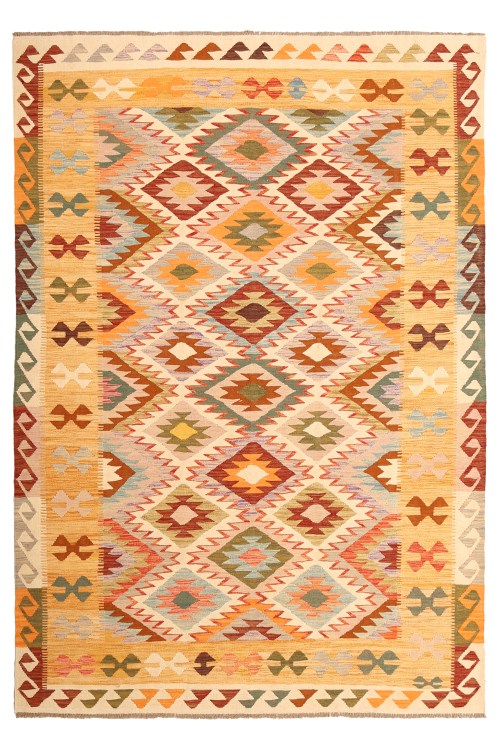 26657-293x202cm Handgeweven Traditionele Tribale Geometrische Vloerkleed