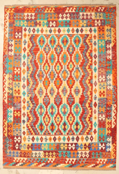 Traditionele unieke handgemaakte Ghazni wol Kilim tapijt