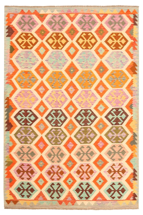 26716-305x303 cm Afghaanse Oosterse wollen tapijt Handgemaakte Kelim Tapijt