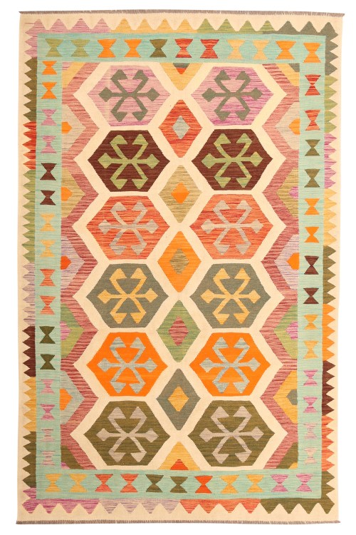Afghan Oriental wool carpet Handmade Kelim Rug
