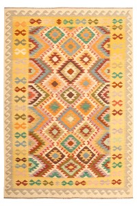 26744-295x200cm Stunning Handmade Afghan Traditional Kilim Rug