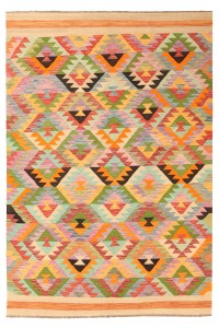 27335-300x204 cm Vacker matta handvävd Kelim ull orientalisk matta