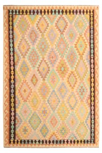 Authentieke Traditionele Tribale Handgemaakte Wol Kilim Vloerkleed