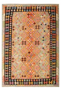 Originele Handgemaakte Afghaanse Tribale wol kilim tapijt