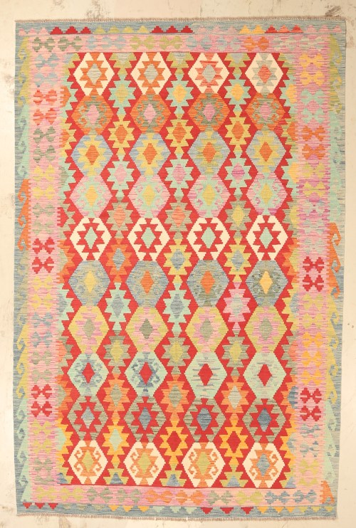 27459-310x203 cm1 Authentiek Traditioneel Tribaal Handgemaakt Wol Kilim Tapijt
