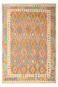 Handwoven Traditional Kelim Area Rug Wool Carpet