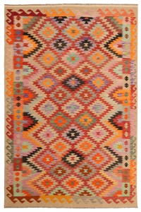 Handmade Traditional Tribal Geometric Flatweave Rug