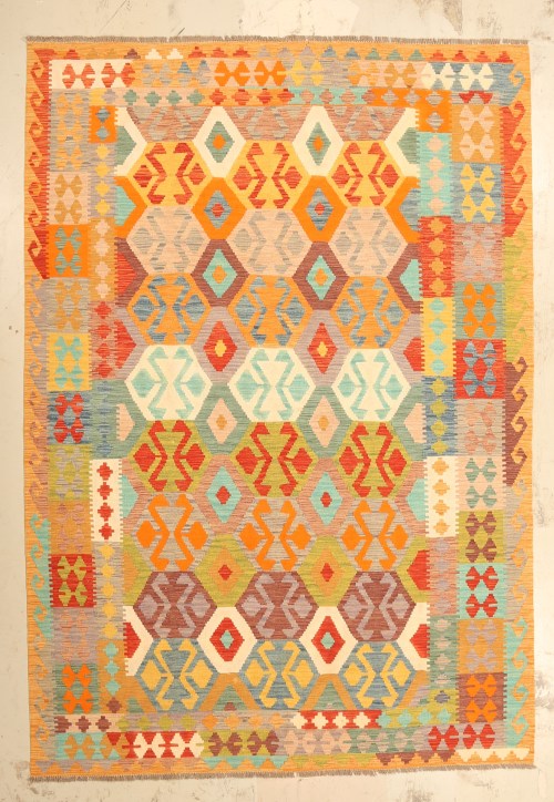 28167-292x200 cm1 Origineel Handgemaakt Afghaans Tribaal wol kilim Tapijt