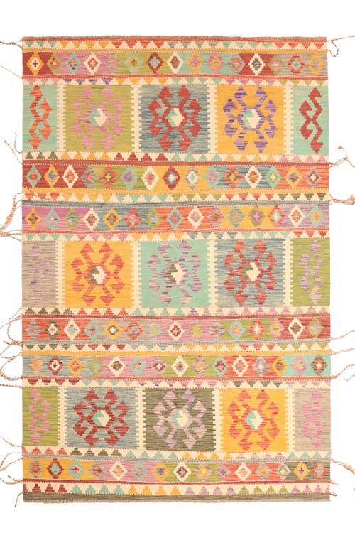 Handwoven Traditional Kelim Area Rug Wool Carpet